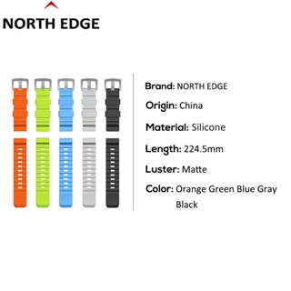 NORTH EDGE Cinta Colorida Esportiva De Silicone Apache3/Gavia2 24mm em Oferta na Shopee
