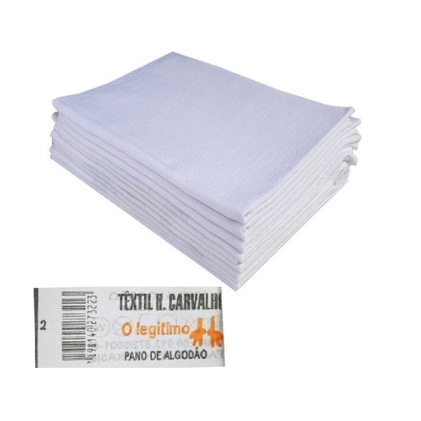 Pano De Prato Bainha O Legitimo Branco Atacado Kit Com 5 Peças em Oferta na Shopee