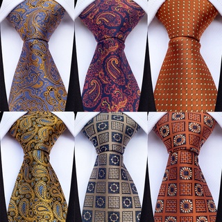Moda Masculina Gravatas 8CM Jacquard Woven Flower Paisley Polka Dot Festa De Casamento De Pescoço