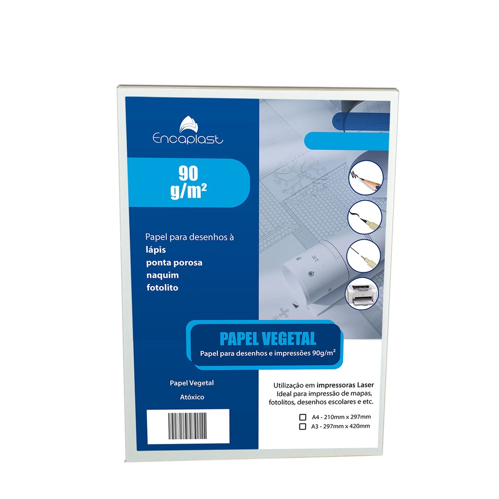 Papel Vegetal A4 90gr para Fotolito Desenho Artesanato C/50 em Oferta na Shopee