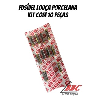 Kit 10 Fusível Louça Vw Fusca / Brasilia / Kombi / Passat / Gol / Voyage / Parati / Embalagem Com 10 Fusíveis em Oferta na Shopee