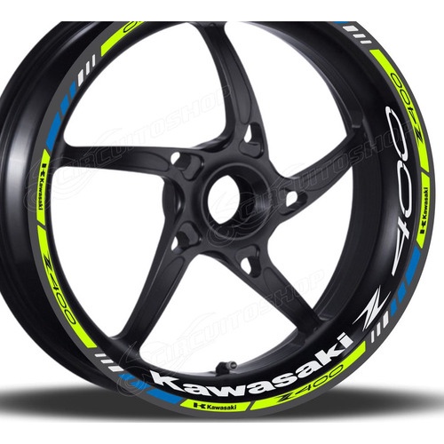 Friso + Adesivo Interno Roda M1 Moto Kawasaki Z400 Z 400