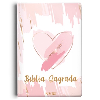 Bíblia Sagrada Slim Pinceladas de Amor | NVI | Letra Maior | Semi Luxo