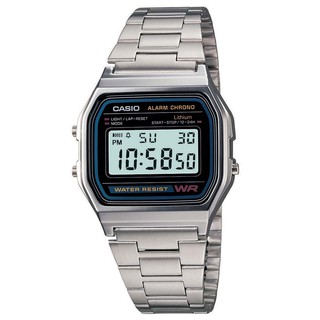 Relógio Casio A158 wa-1df Vintage Prata Unissex Original