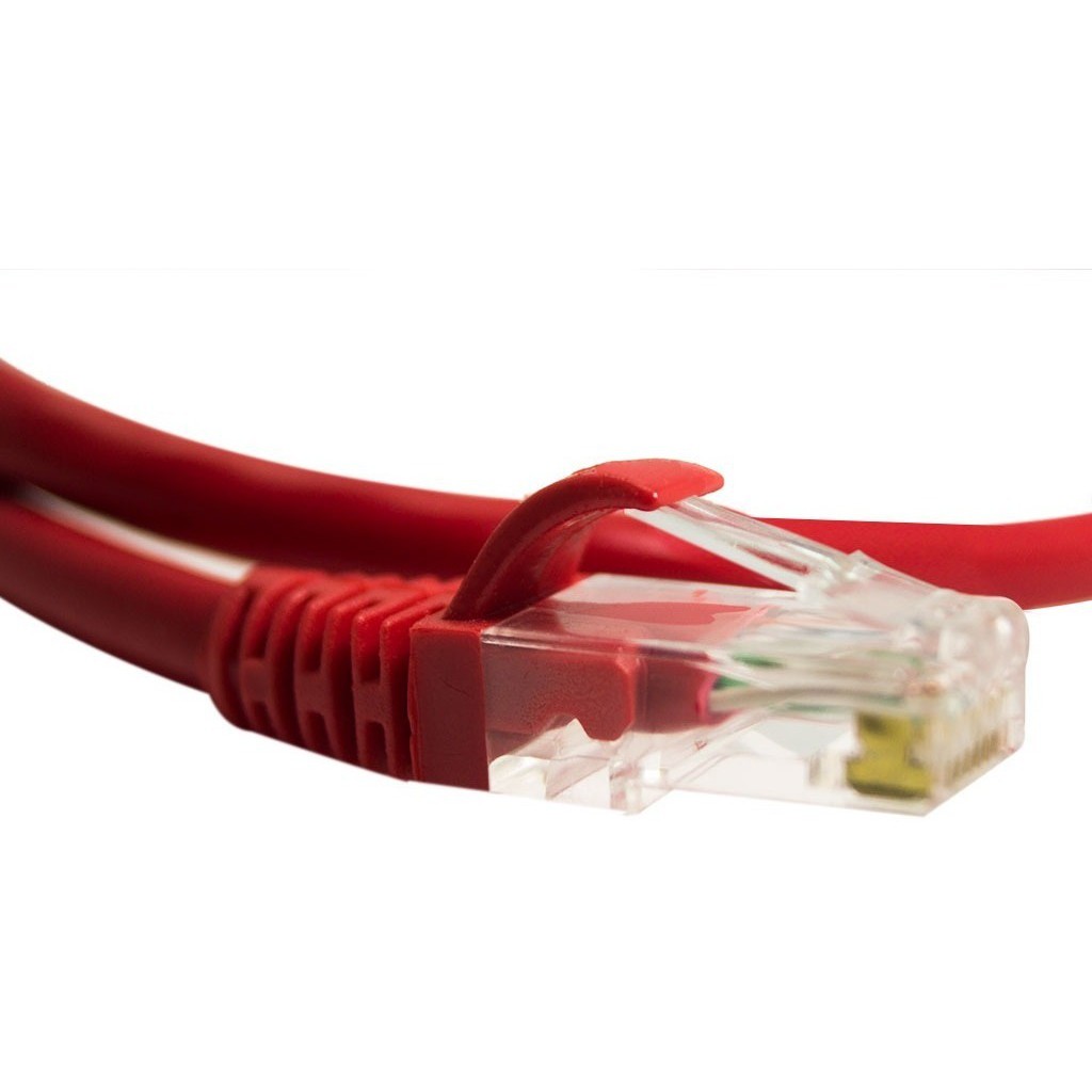 Cabo Patch Cord Para Patch Panel Cat6 Vermelho 30cm Kit 10un