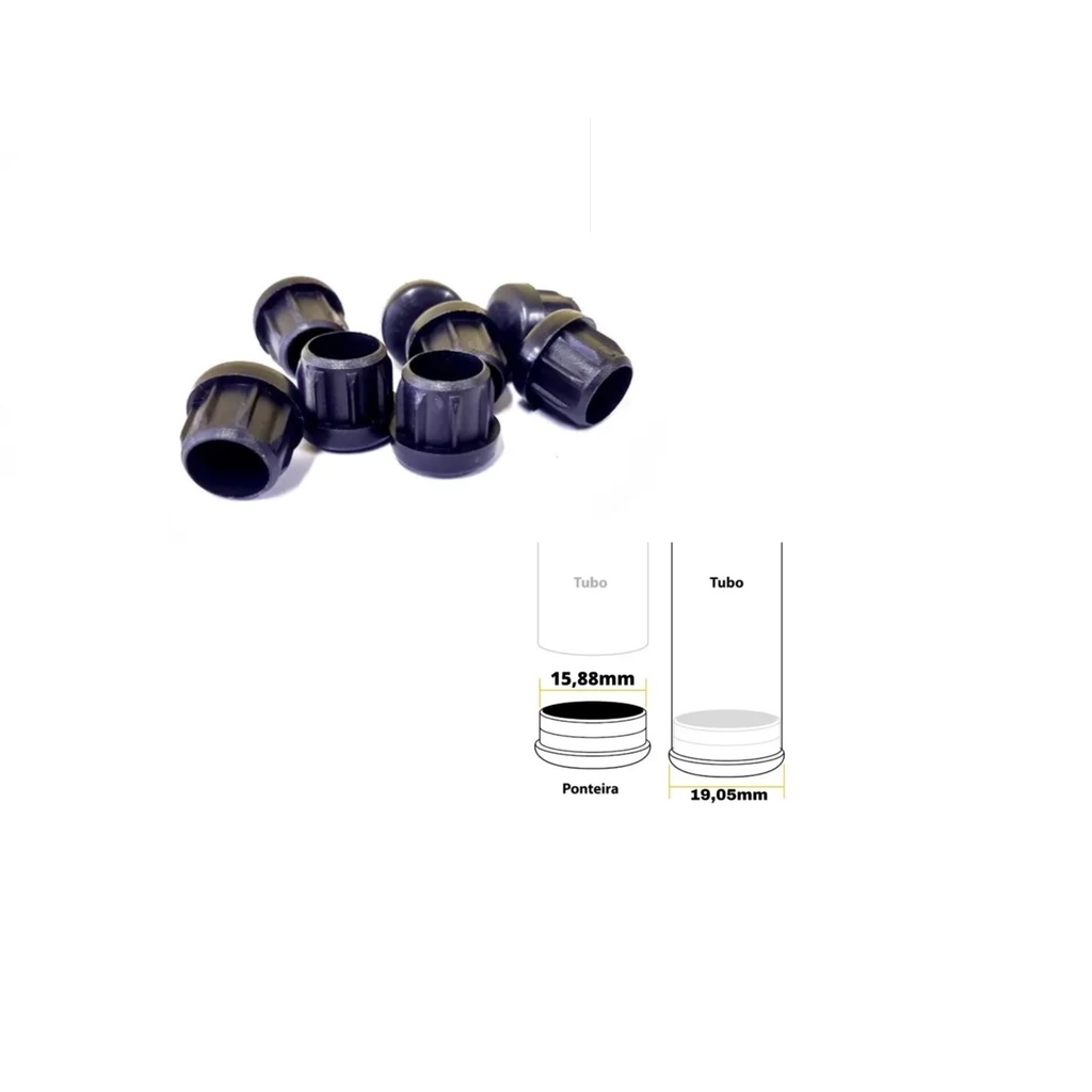 ponteira plástica interna 5/8" 16 pçs