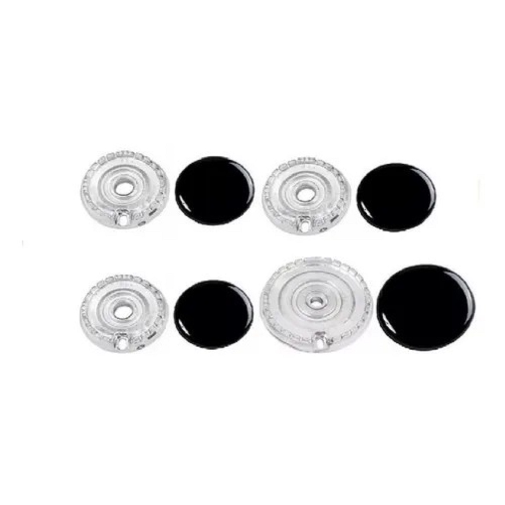 Kit Espalhador + Queimador Fogão Brastemp Clean  4 Bocas 1 Grande 3 Pequenos