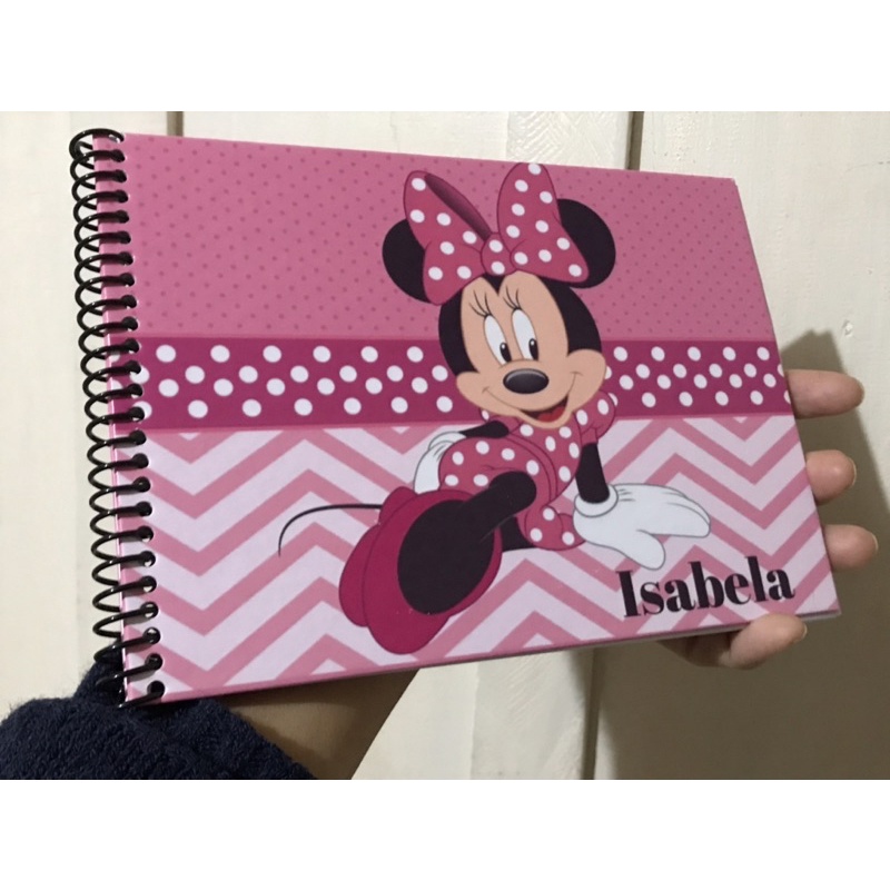Caderno de desenho pequeno, capa dura, Minnie (14.9x21cm), com 50 ...