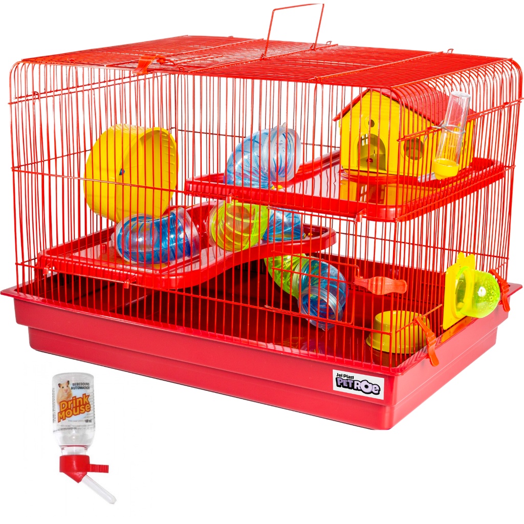 Gaiola Hamster Anão Russo Gaiola Completa Gigante Vermelha | Shopee Brasil