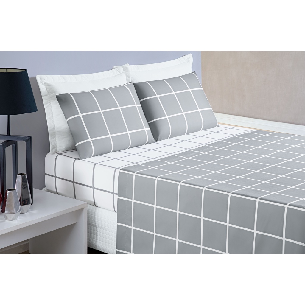 Jogo De Cama Austin Solteiro 3 Peças Tecido Micropercal 200 Fios Lindas Cores