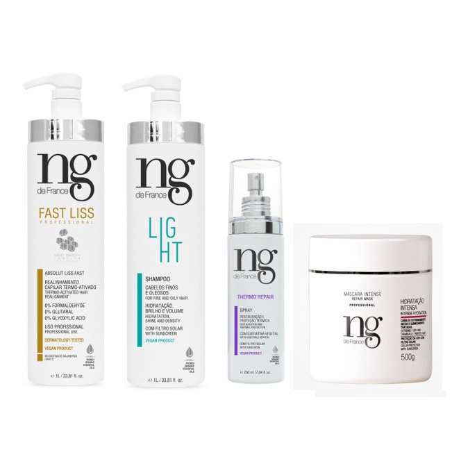 Ng De France Fast Liss + Termo + Sh. Light + Mascara Inten