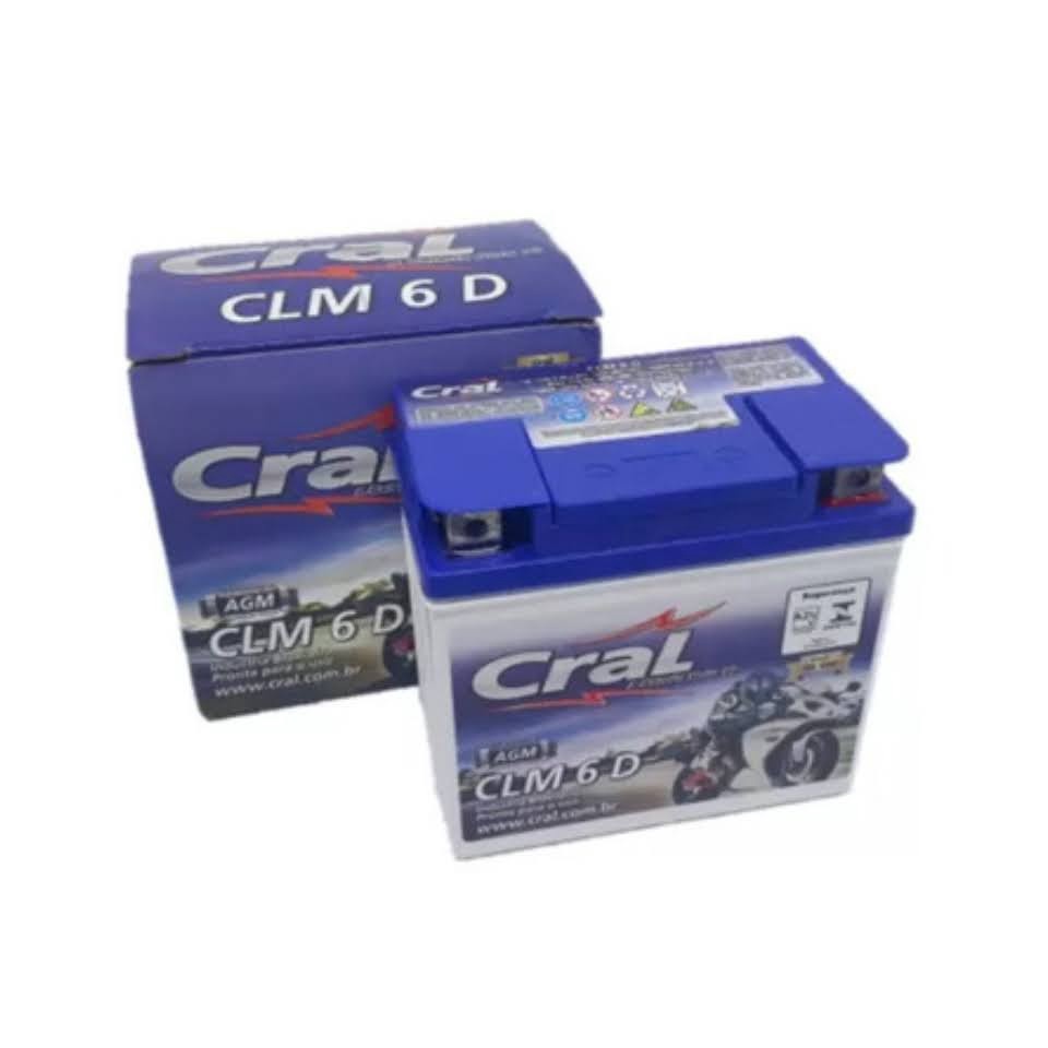 Bateria moto Cral CML 5D 5ah Honda Cg 125/150/160 Titan Biz Bros Fan Yamaha fazer Ybr Bateria moto em Oferta na Shopee