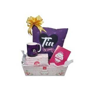 Presente para Tia - Kit Cesta Com Almofada Caneca Tia Te Amo em Oferta na Shopee
