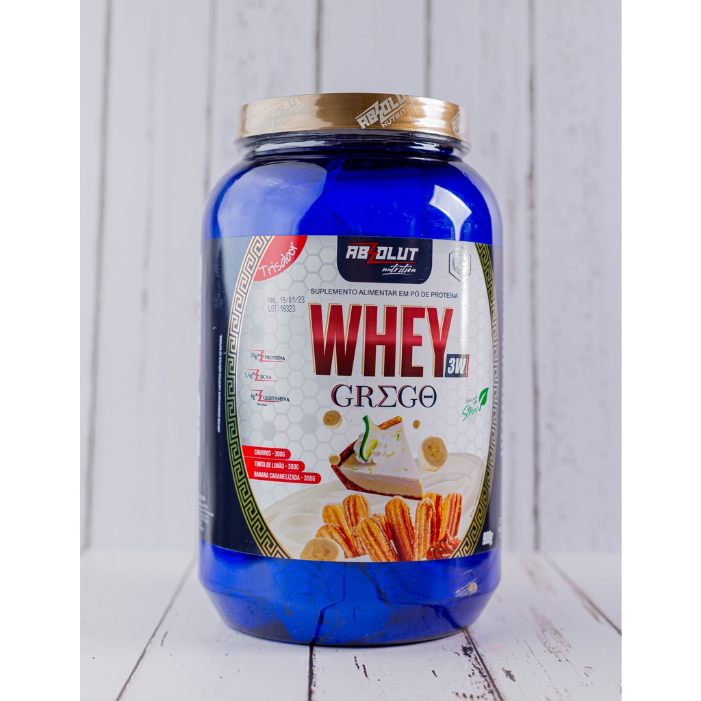 Whey Protein 3W (Concentrado, Isolado, Hidrolisado) 900gr Trisabor - Suplemento alimentar - Absolut Nutrition