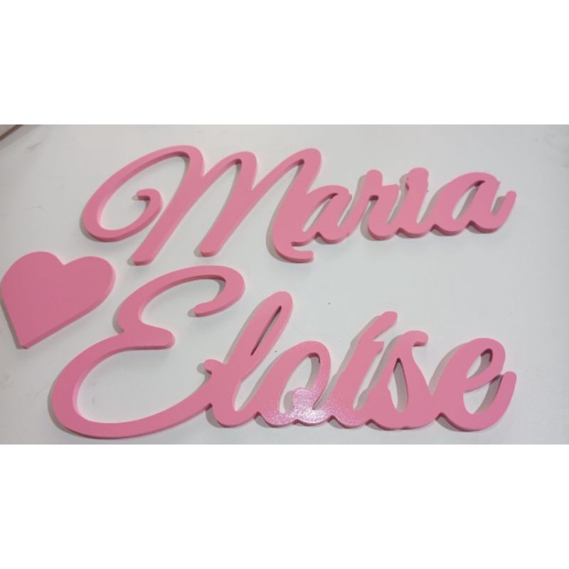 Nome grande decorativo personalizado, letras de madeira, decoração de arte de parede para quarto infantil, festas personalizado Maria Eloíse em MDF