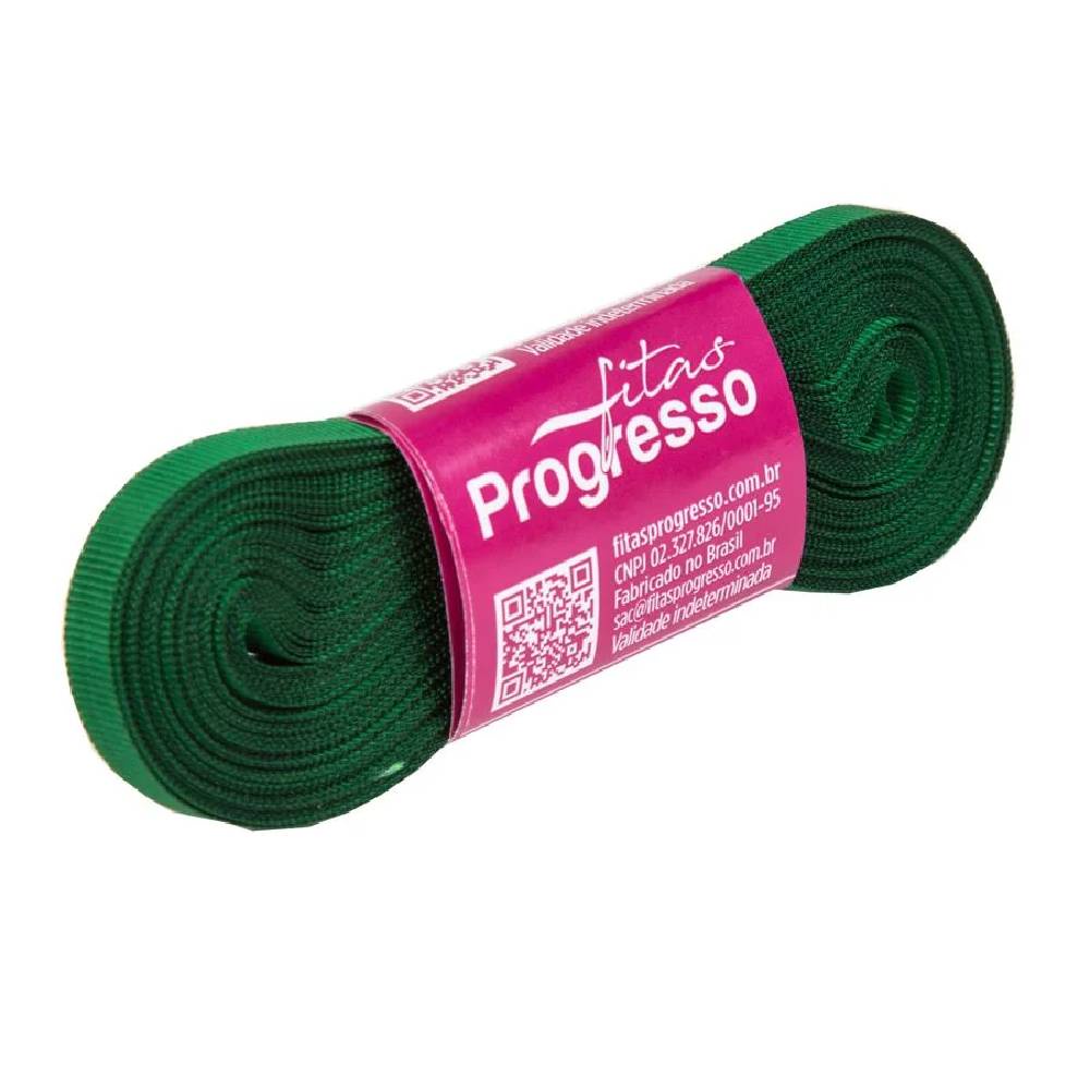 Fita Gorgurão Progresso 7mm nº1 10m 217 Verde Bandeira - 1un