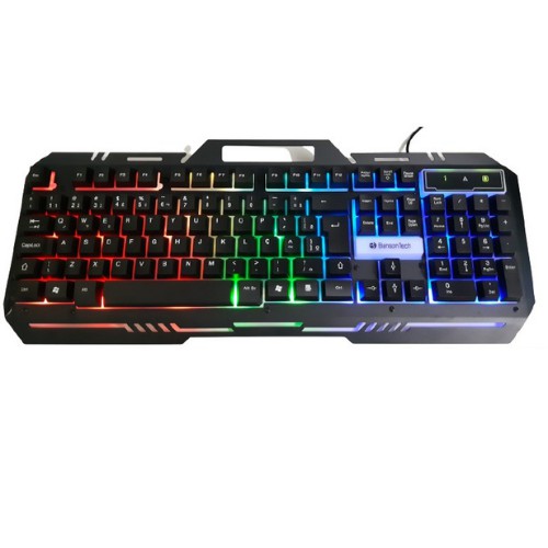 TECLADO GAMER ILUMINADO BANSONTECH BS-1202 COM FIO USB