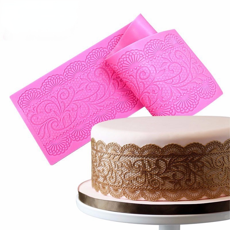 Renda Flor Bolo De Casamento Silicone Linda Rendas Fondant Molde Mousse Açúcar Artesanato Tapete De Gelo Almofada Pastel