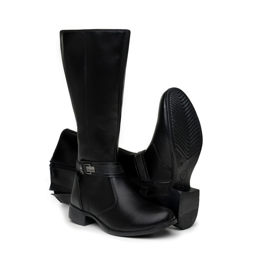 Bota Montaria Dona Beja Com Fechamento Em Zipper - Preto