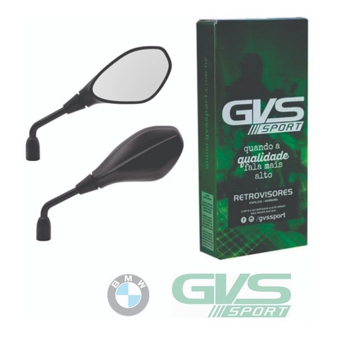 Retrovisor Bmw F800 Gvs Fixo Lente Prata Yamaha em Oferta na Shopee