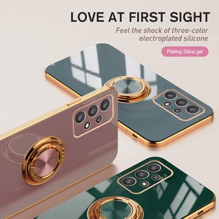 Straight Frame Plating Case For Samsung Galaxy A53 5G A73 A33 A13 A 53 73 33 13 4G Camera Protect Car Magnetic Holder Soft Cover