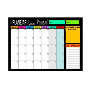 Lousa -Planner Planejamento Mensal lindo Acompanha uma Caneta - Tamanhos P-M-G a escolher em Oferta na Shopee