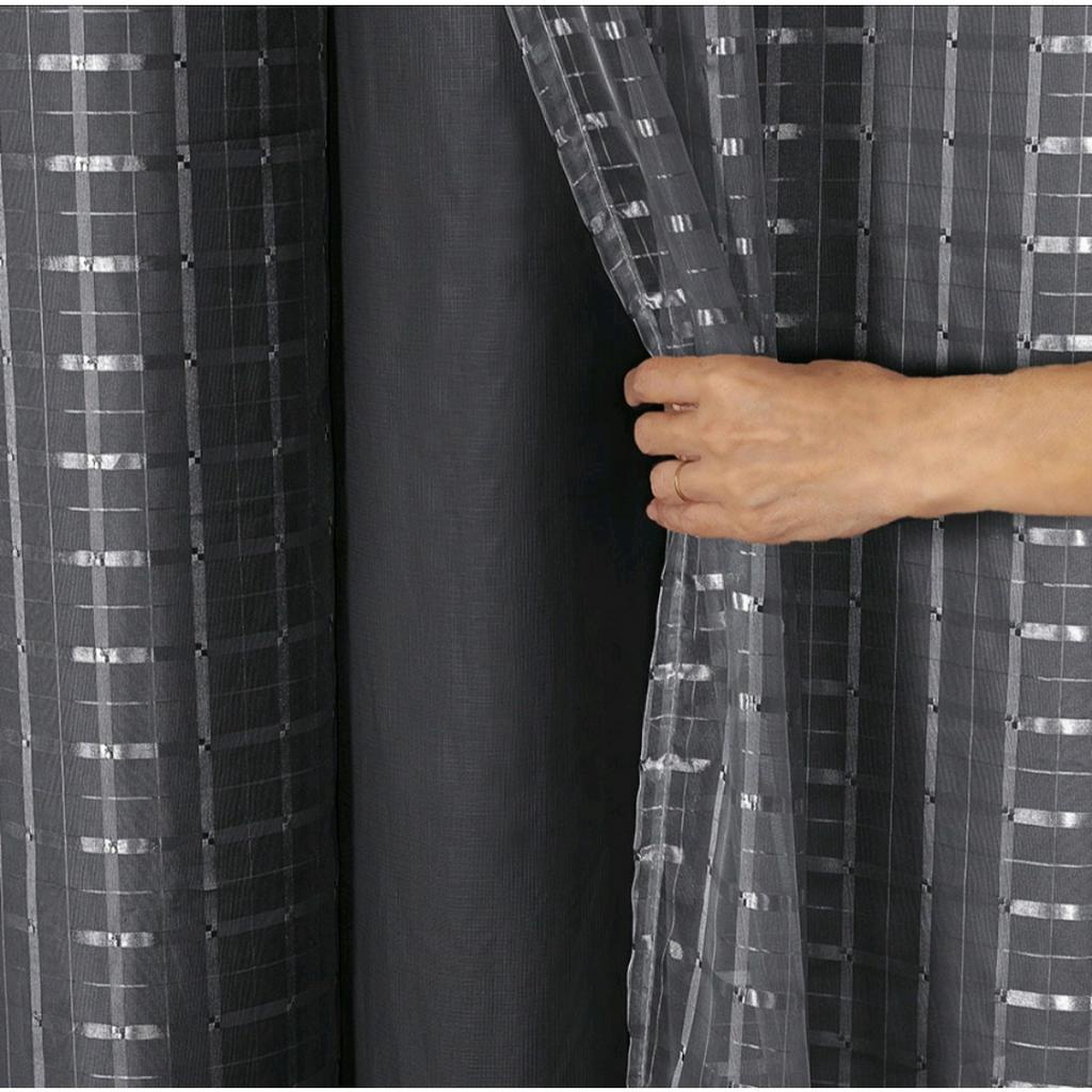 Cortina Blackout Blecaute para sala ou Quarto com voil Fitado 3,00×2,60