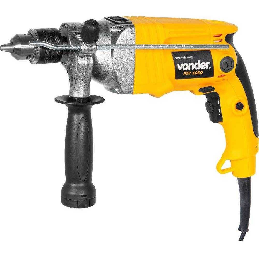 Furadeira de Impacto 1050W 13mm Velocidade Variável e Reversível FIV1050 Vonder em Oferta na Shopee