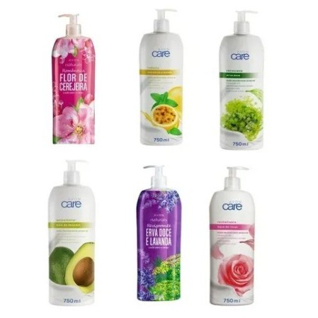 Avon Care Loção Creme Hidratante Corporal Desodorante 750ml Erva Doce Macadâmia Manteiga de Cacau Rosas Coco Abacate