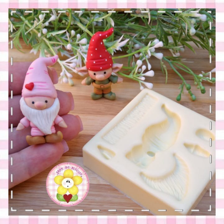 Molde de silicone AB421 -  Duende (gnomo) pequenino