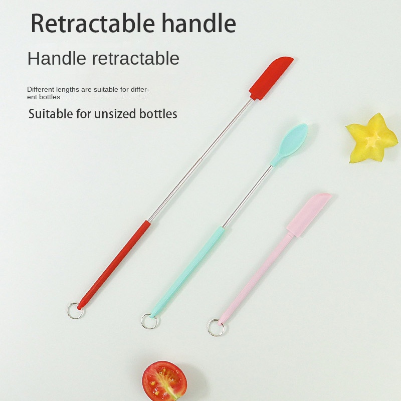 Mini Espátula De Silicone Retrátil Para Cosmético/Cozinha/Assar/Molho