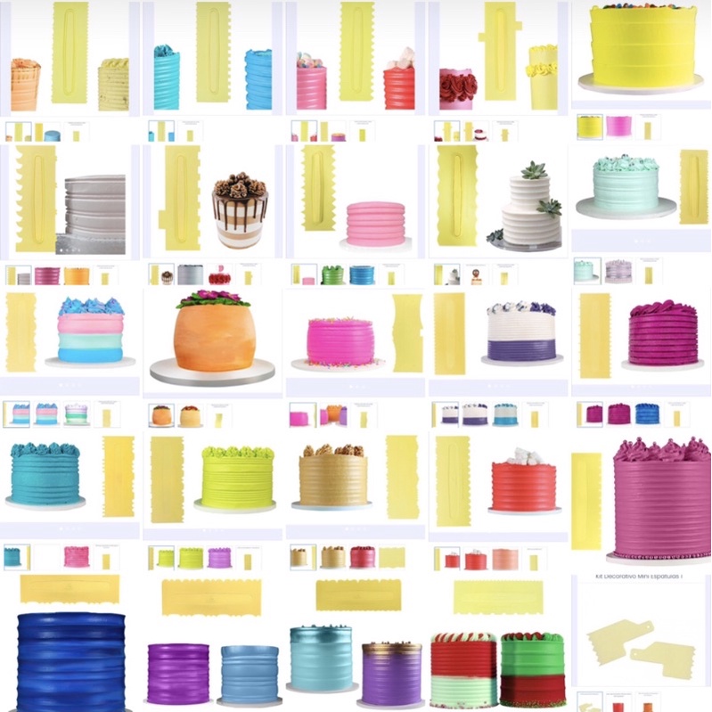 Espátula Decorativa Blue Star AMARELA Grande Para Bolo Régua raspadora Textura Confeitar AMARELA em Oferta na Shopee