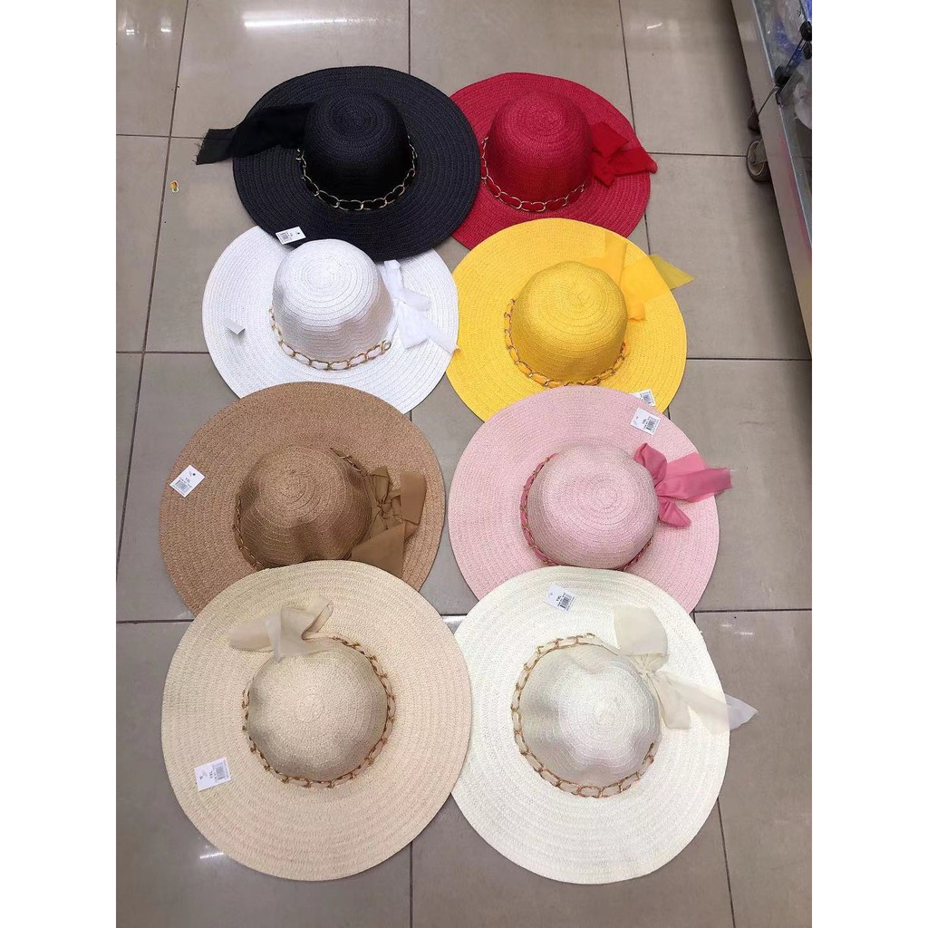 Chapéu casual ou praia com lindo detalhe em lenço de voil/chapeu liso Chapéu de Praia Para Personalizar
