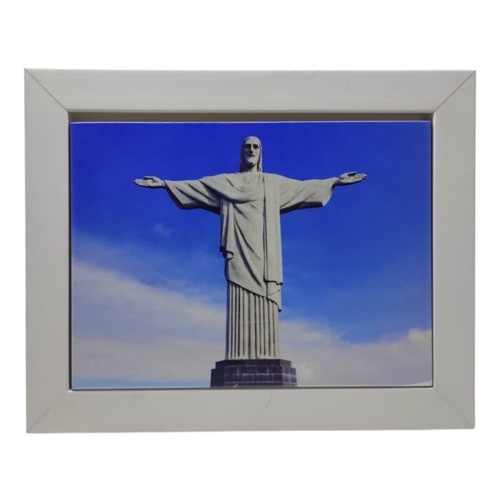 - Quadro Cristo Redentor 7maravilhas Do Mundo Moldura 15x20