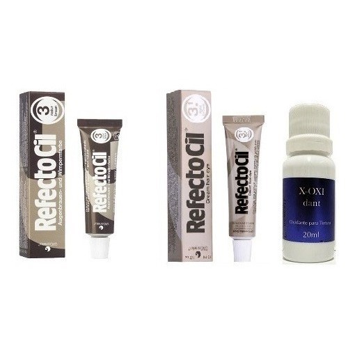 Kit Refectocil 3.1 + 3.0 + Oxidante Cílios Sobrancelha Barba Tintura Importada
