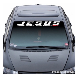 Adesivo Jesus Esse Nome Tem Poder De Para-brisa Fé Religioso