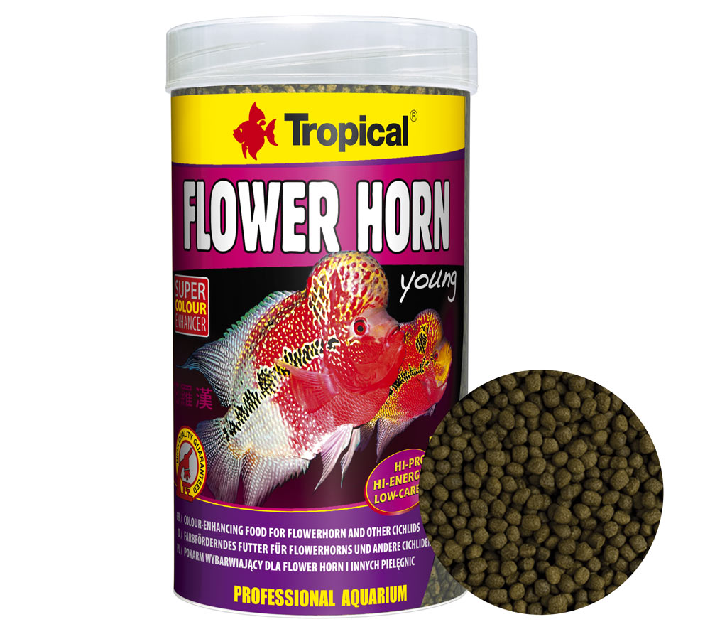 Ração Tropical Flower Horn Young Pellet para Peixes 380g