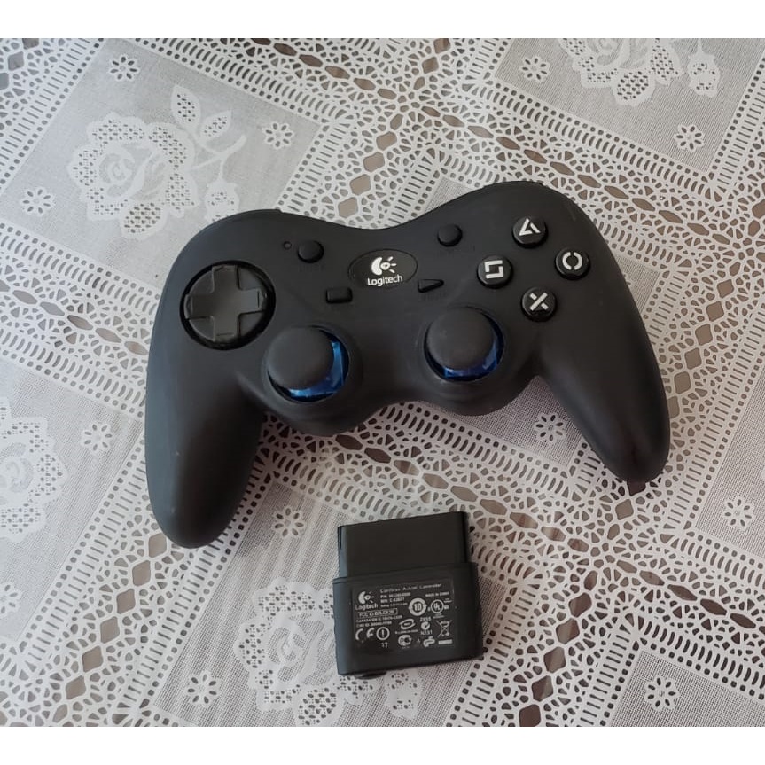 Controle Logitech Cordless Action Ps2