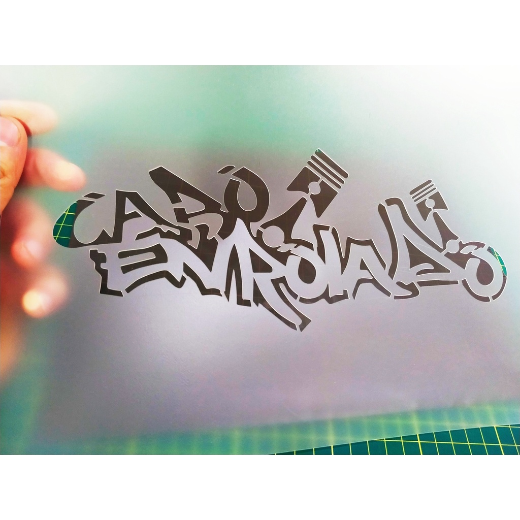 Stencil Cabo Enrolado para pinturas e aerografias / Molde Vazado Cabo Enrolado