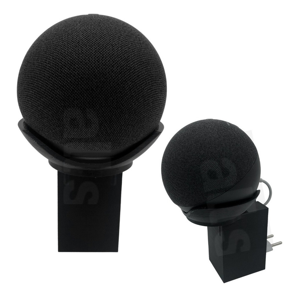 Suporte Tomada Parede Alexa Echo Dot Com Relogio 4 Geracao