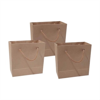 30 Sacolinha De Papel Kraft 10x10x04 Pp - Ideal Para Bijouterias - Itens Pequenos - Promoção em Oferta na Shopee