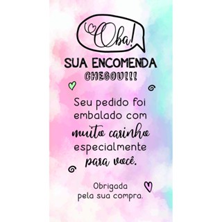 Cartão de Agradecimento Tag 50 Unidades em Oferta na Shopee