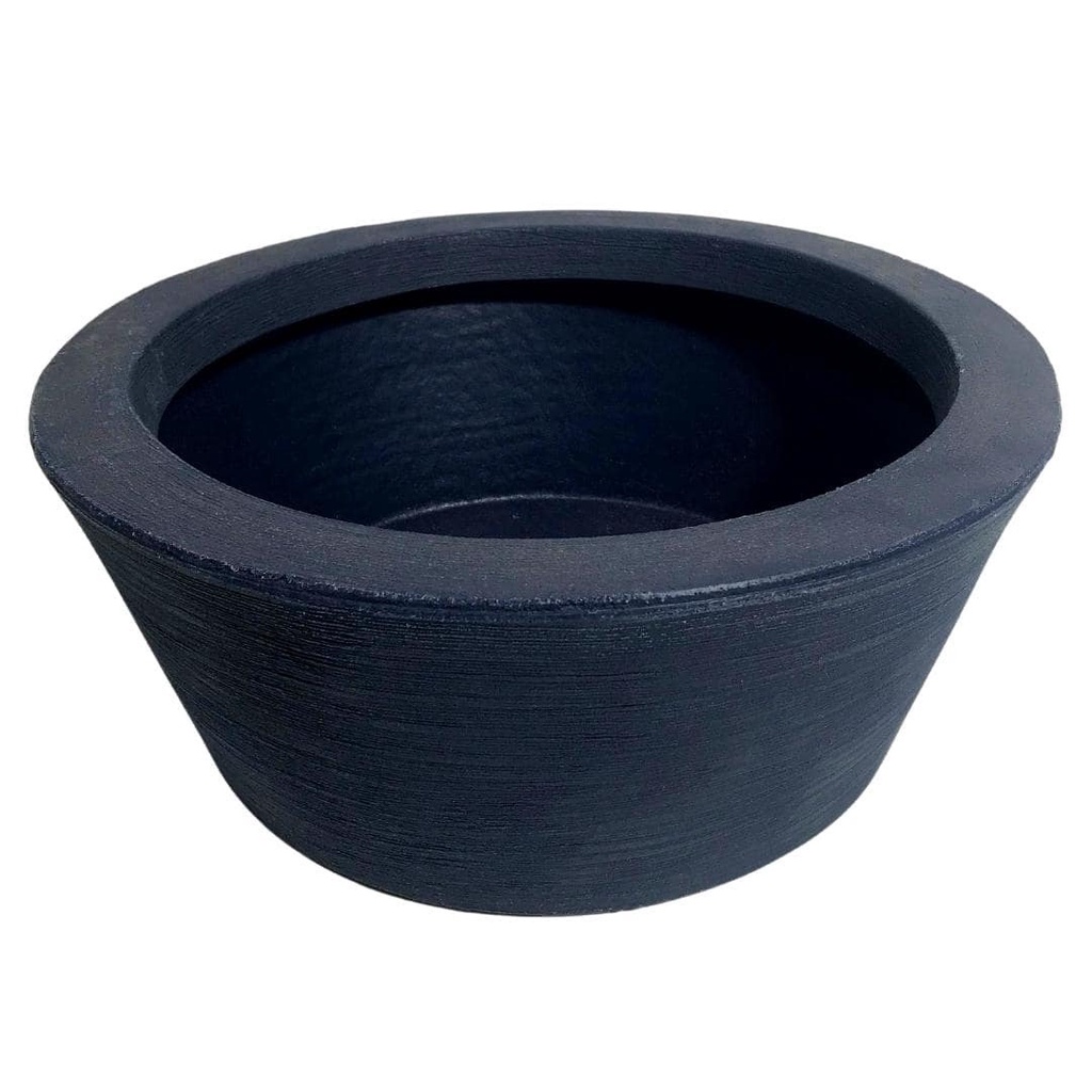 Vaso Bacia De Polietileno Com Textura Para Plantas 37cm