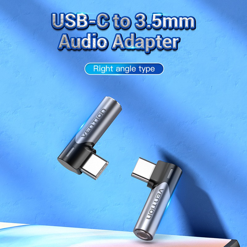 Venção Tipo C Para 3.5mm Adaptador De Áudio 90 Graus De Ângulo Direito Do Sexo Masculino Para Feminino Usb Conector C Para Huawei