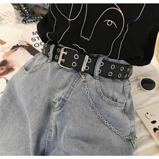 Cinto de Rock, Punk Rock Ilhós duplo com corrente Masculino Feminino em Oferta na Shopee