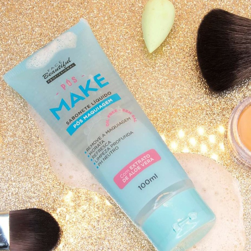 Linha de Sabonete Líquido e Hidratante Pré Make e Pós Make 100ml Facebeautiful