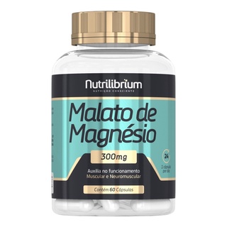 Malato De Magnésio 300 mg 60 Cápsulas Nutrilibrium