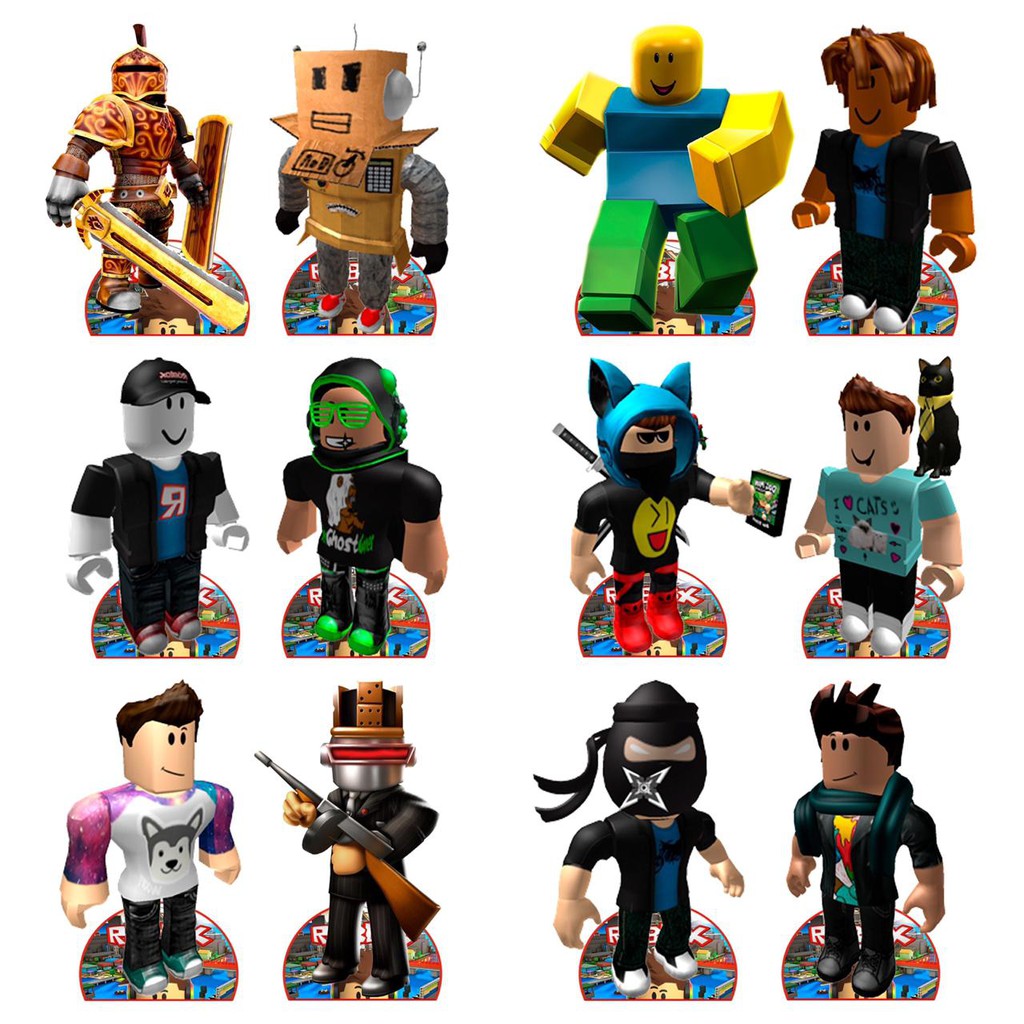 Roblox - 10 Displays de Festa de 20cm - Corre Que Ta Baratinho