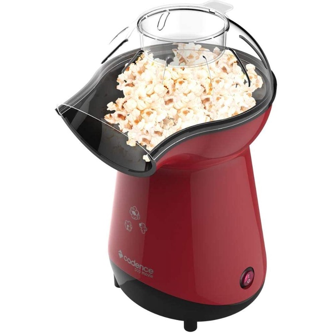 Pipoqueira Elétrica sem oléo, saudável, dieta Pop Movie Vermelho 127v 220v Cadence 1200w