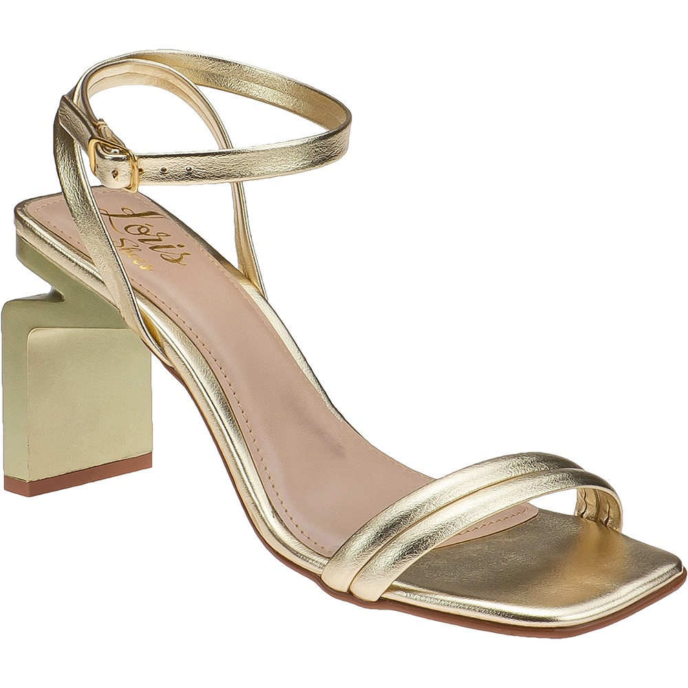 Sandália Feminina Salto Geométrico Alto Confortavel Moda Blogueira Festa 222-005 - Women Shoes